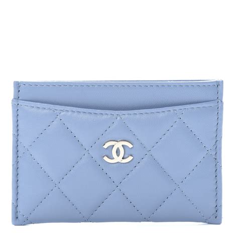 chanel card holder europe price|Chanel Light Blue Quilted Lambskin Card Holder Light .